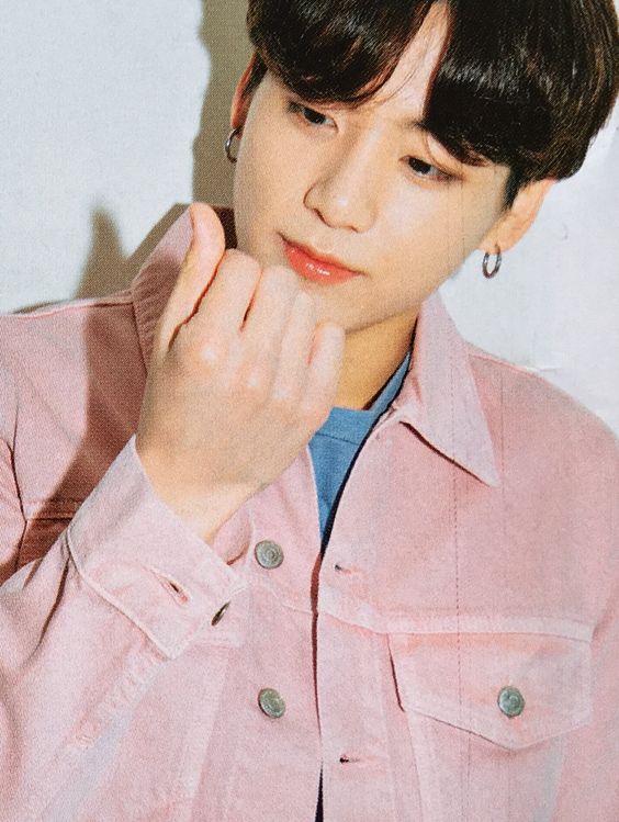 Pink Collared Denim Jacket