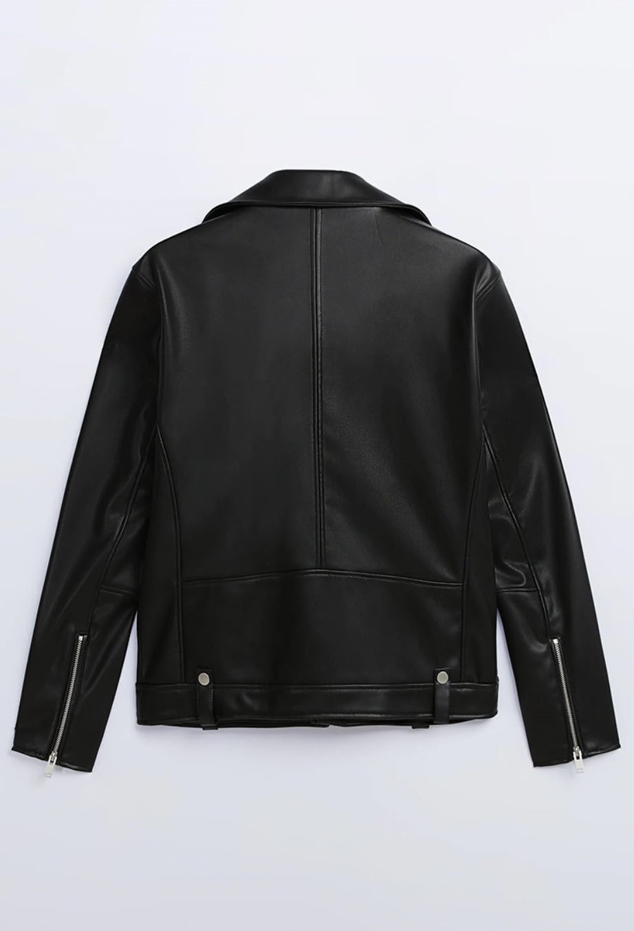Black Oblique Zipper Punk Jacket