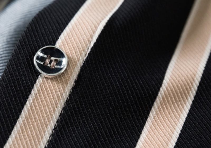 Striped Button-down Polo Shirt