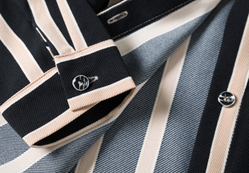 Striped Button-down Polo Shirt