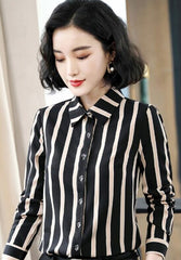 Striped Button-down Polo Shirt
