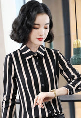Striped Button-down Polo Shirt