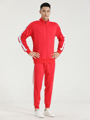 Red Jacket And Pants Track Suit Set