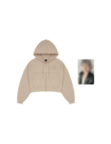 Two-Way Crop Zip-Up Hoodie
