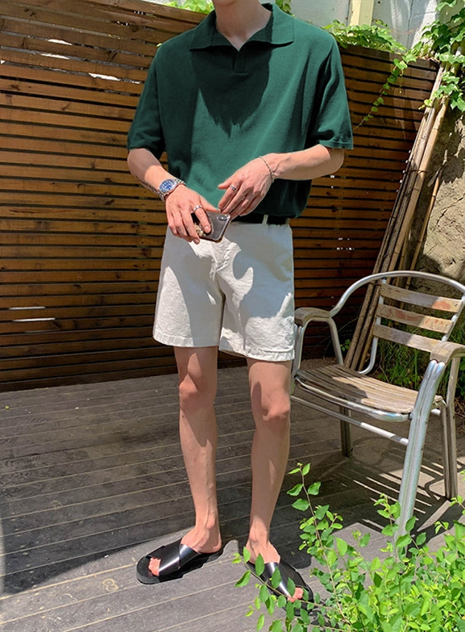 Dark Green Short Sleeves Polo Shirt