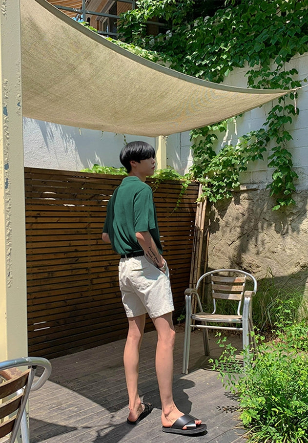 Dark Green Short Sleeves Polo Shirt