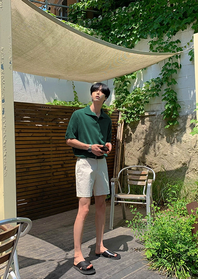 Dark Green Short Sleeves Polo Shirt