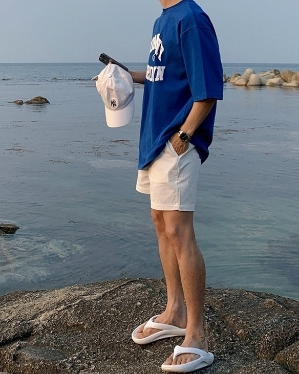 Klein Blue Letter Print T-Shirt