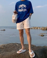 Klein Blue Letter Print T-Shirt