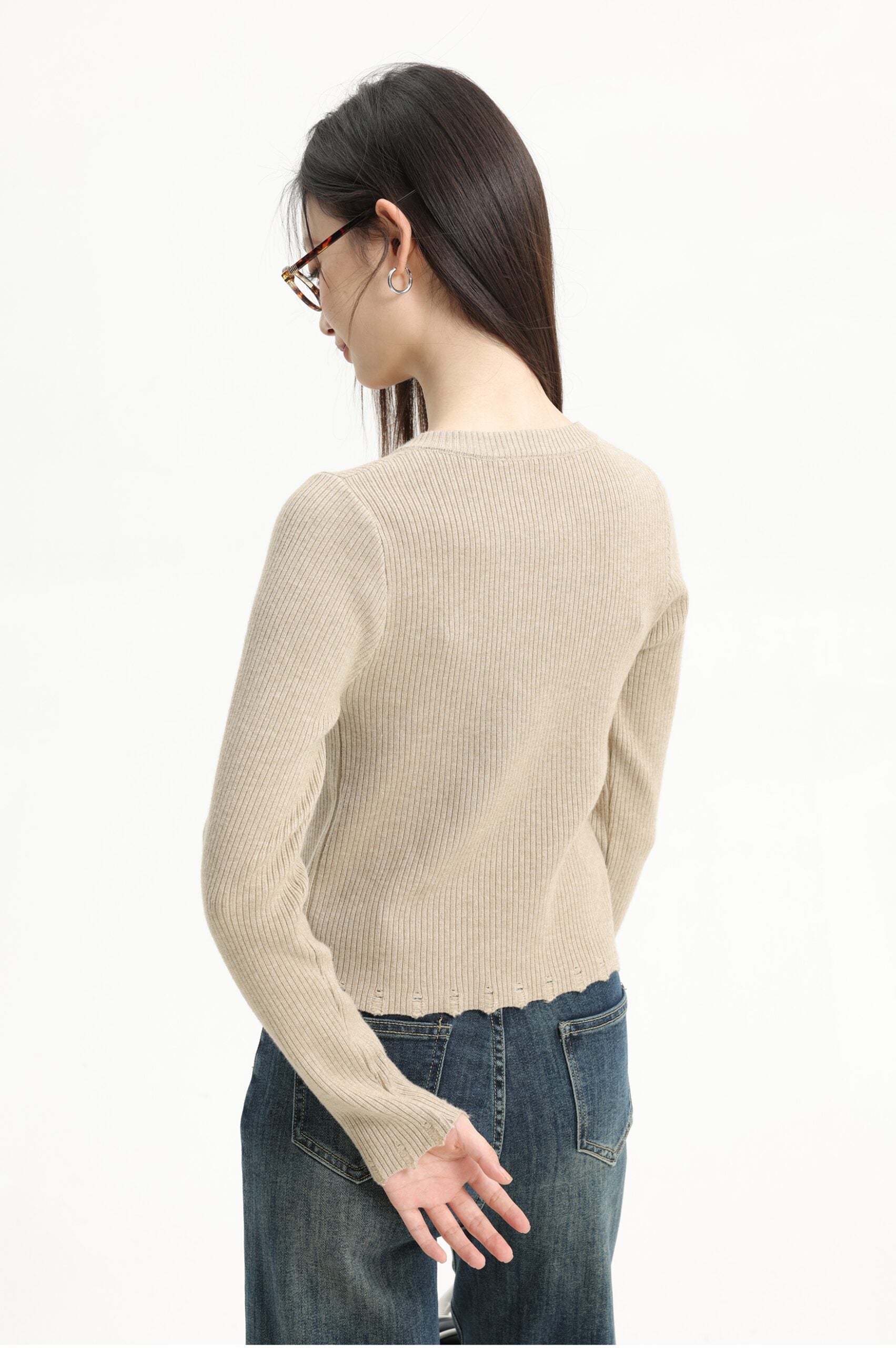 Knit Cardigan With Double Zippers