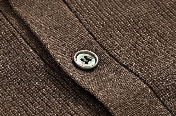 Knit Polo Cardigan Trendy Loose Style