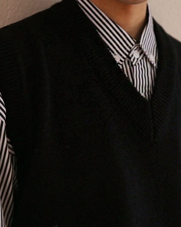 Knit Pullover Vest Casual Loose Sweater