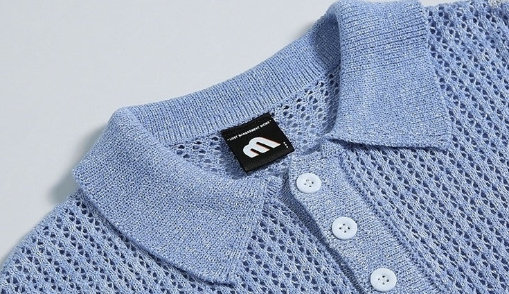 Knit Short Sleeve Polo Shirt