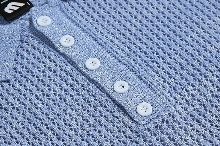 Knit Short Sleeve Polo Shirt