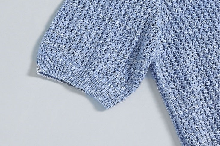 Knit Short Sleeve Polo Shirt