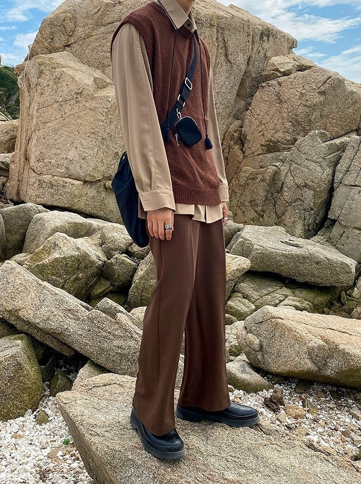 Knit Sweater Vest Casual Outerwear