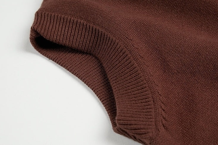 Knit Sweater Vest Casual Outerwear