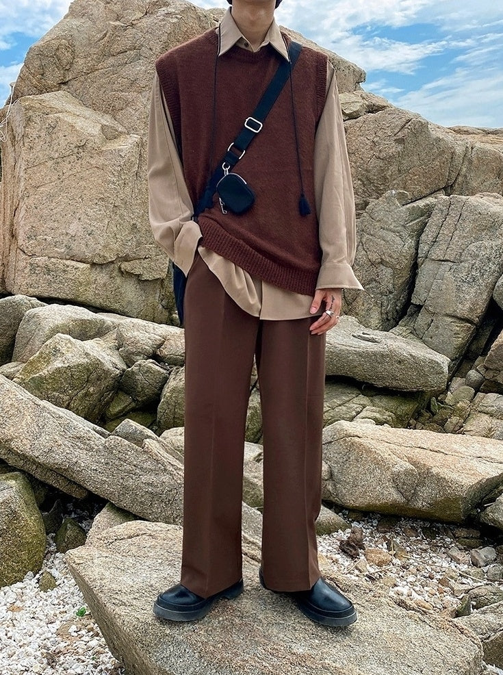 Knit Sweater Vest Casual Outerwear