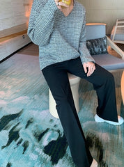Knit Vneck Sweater With Chic Style