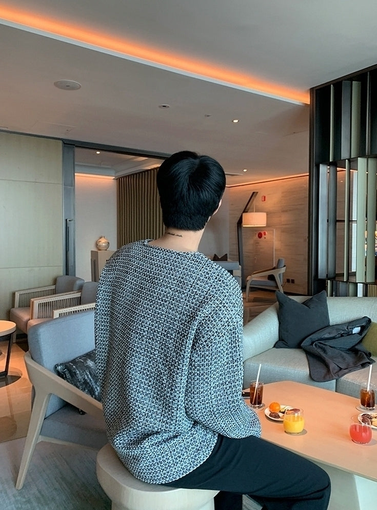 Knit Vneck Sweater With Chic Style