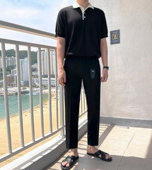 Knitted Short Sleeve Polo Shirt