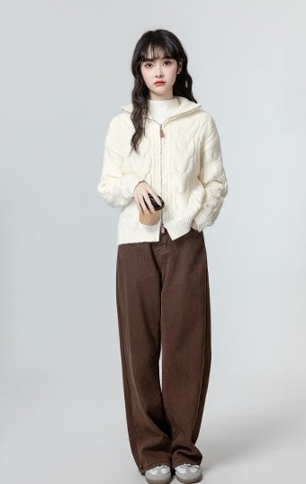 Knitted High Neck Jacket