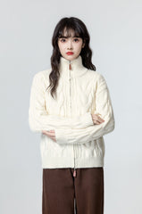 Knitted High Neck Jacket
