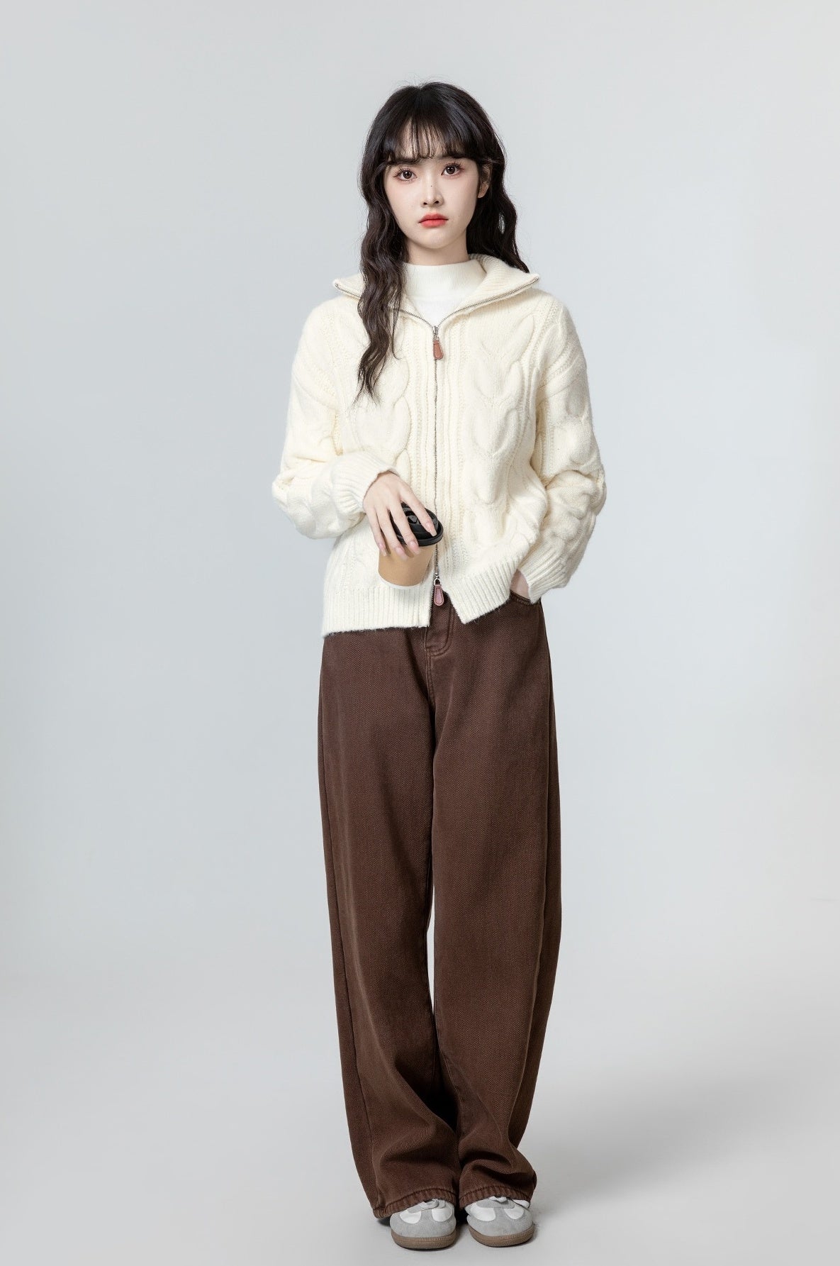 Knitted High Neck Jacket
