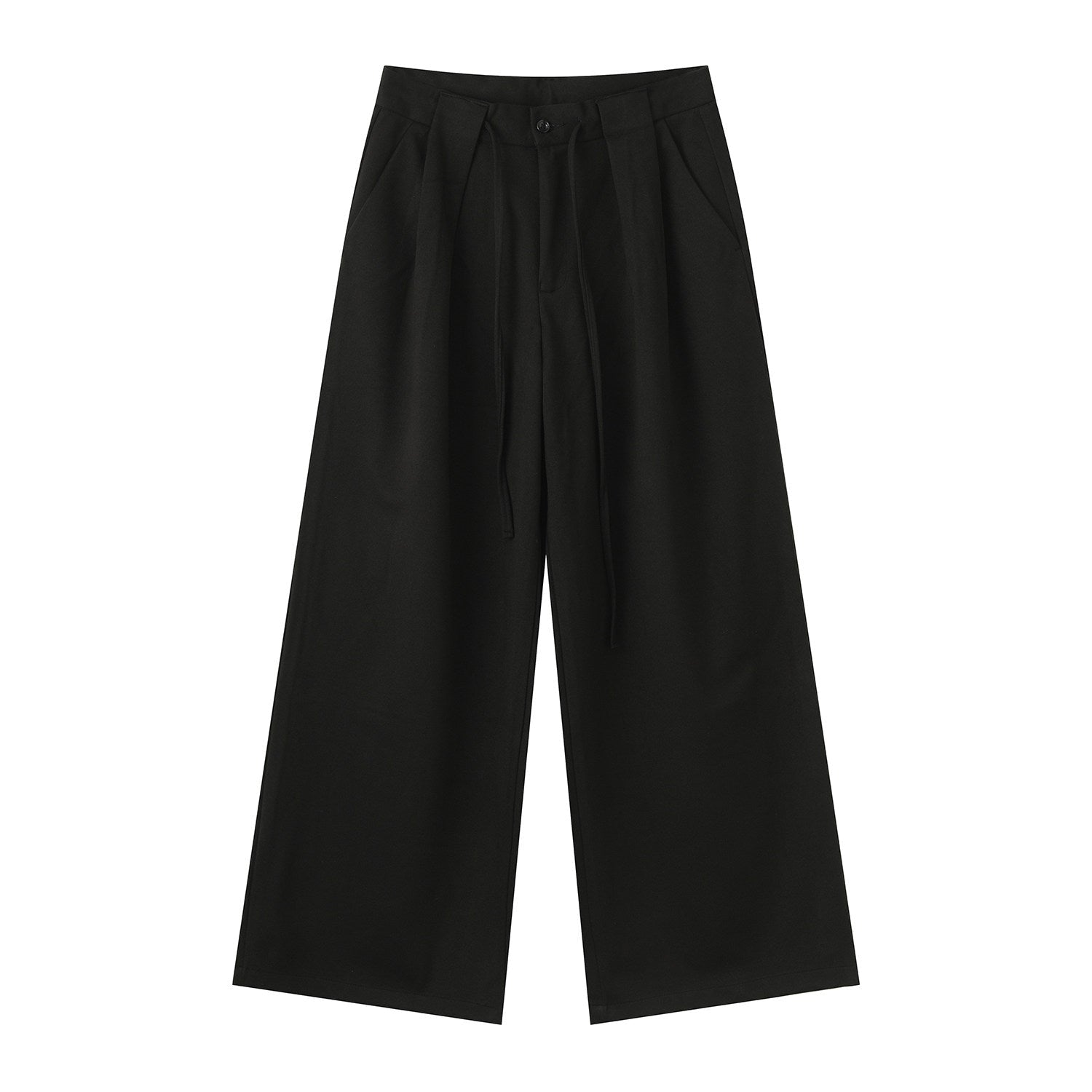 Korean Pleated Drawstring Wide Leg Casual Pants