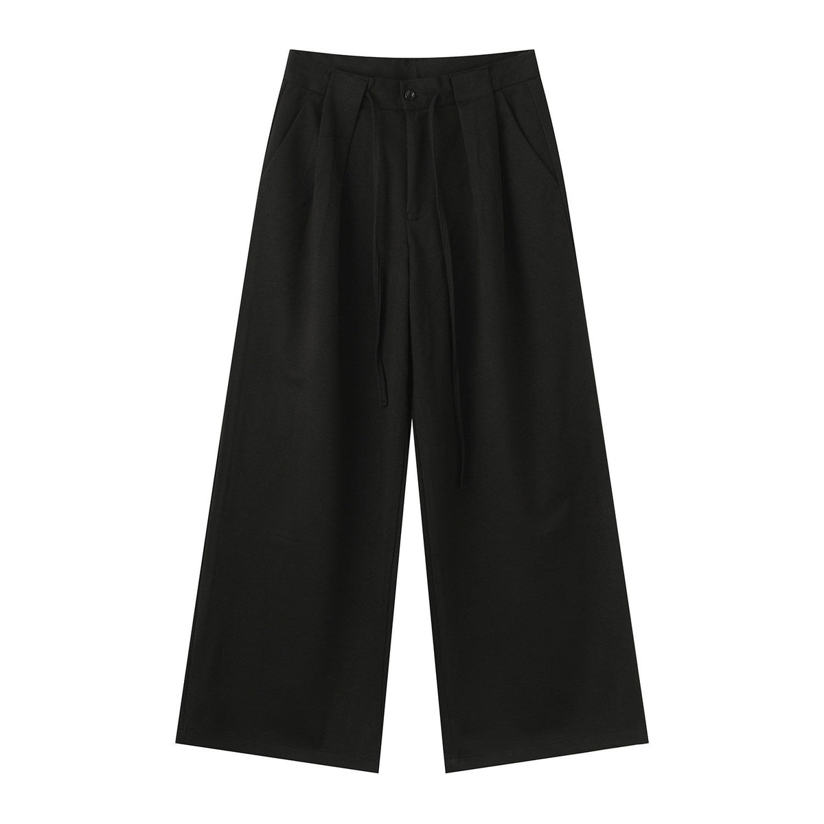 Korean Pleated Drawstring Wide Leg Casual Pants