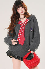 Korean Relaxed Hooded Sweater