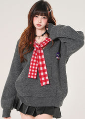 Korean Relaxed Hooded Sweater