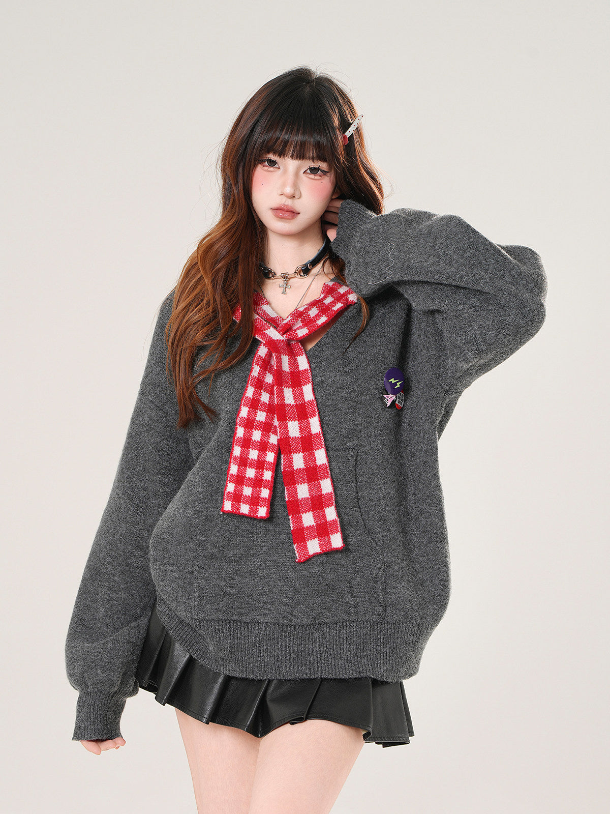 Korean Relaxed Hooded Sweater