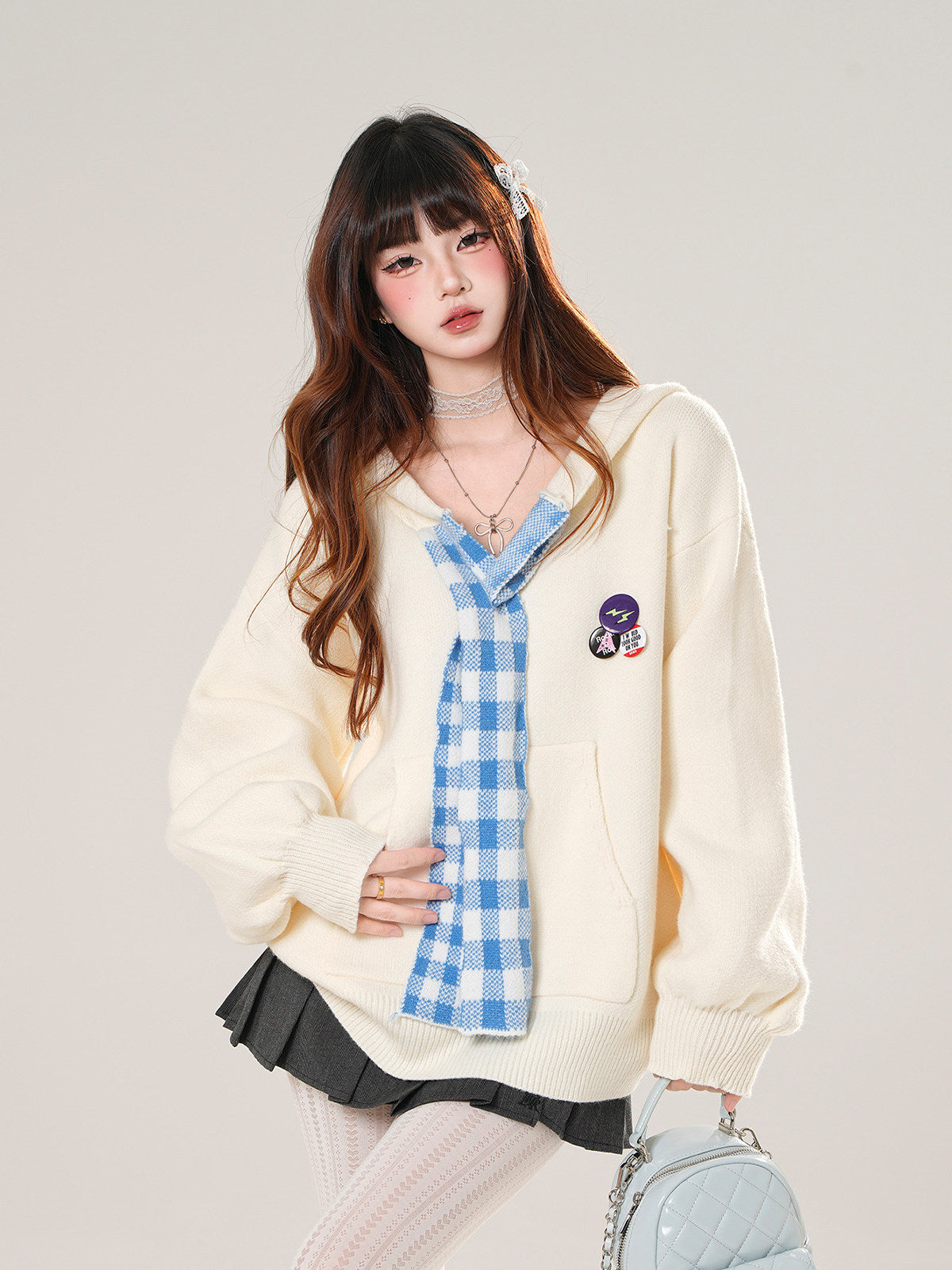 Korean Relaxed Hooded Sweater