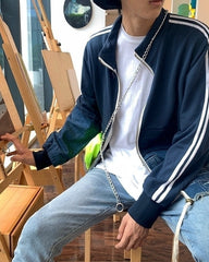 Korean Style Casual Patchwork Denim Jacket