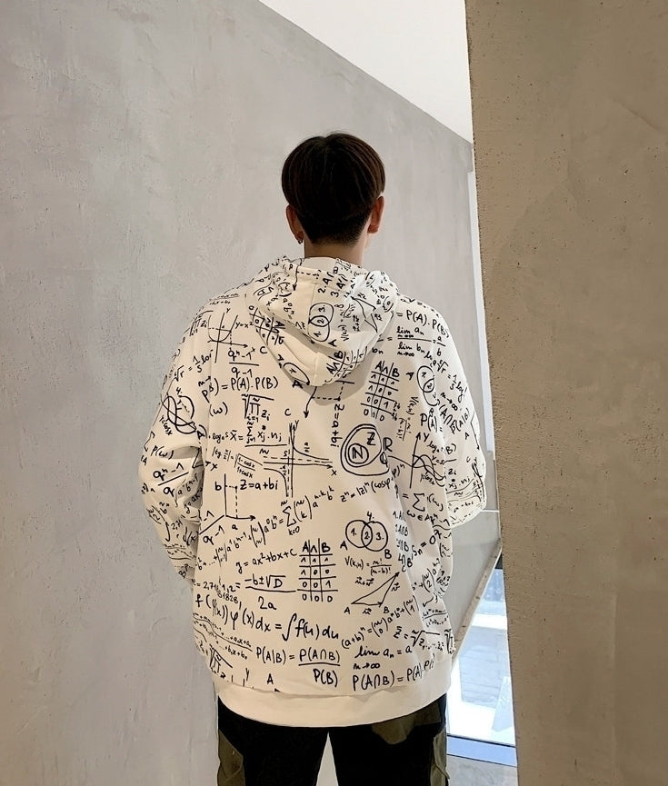 Korean Style Hooded Graphic Sweatshirt Streetwear Top