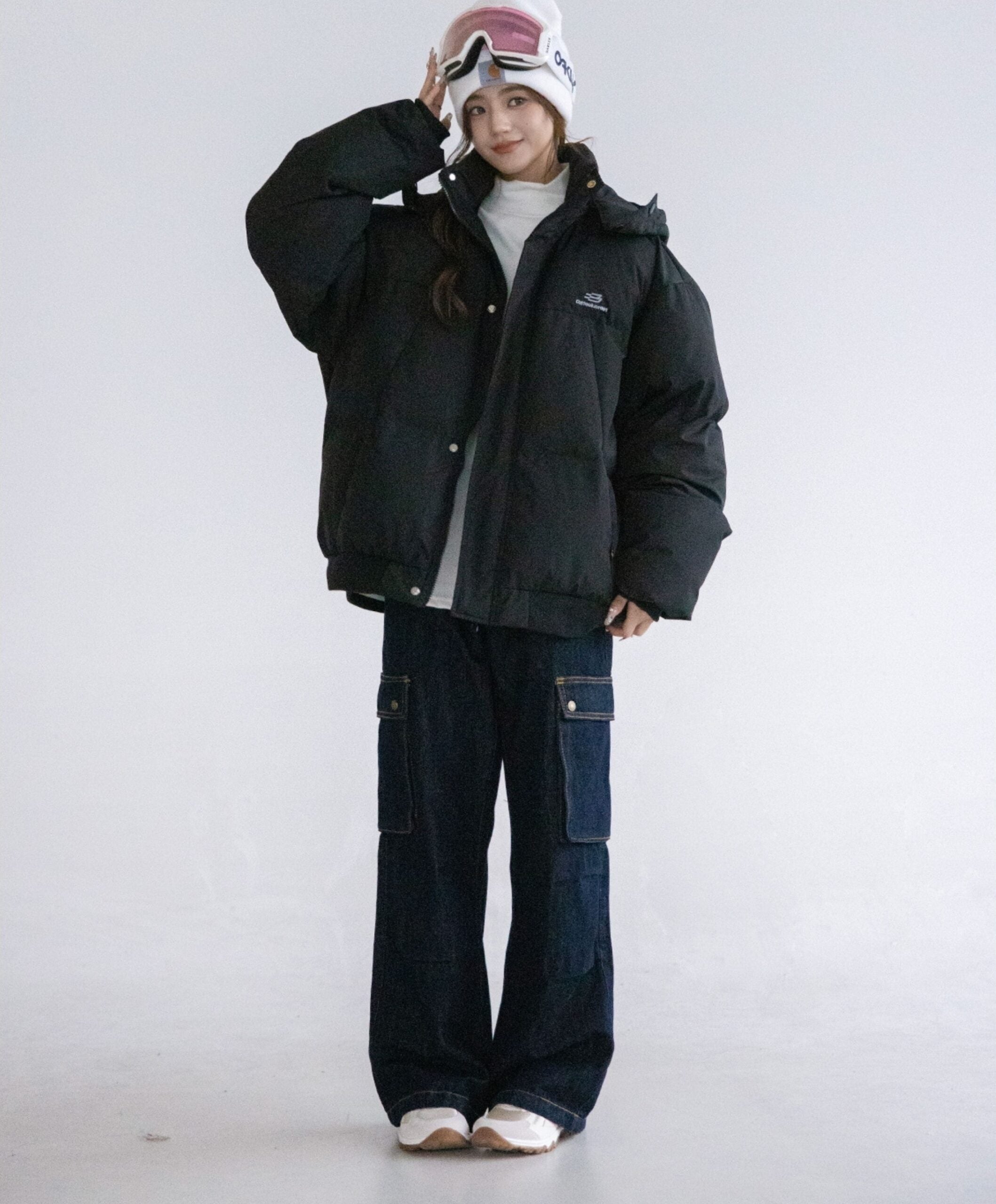 Korean Style Hooded Puffer Jacket Outerwear