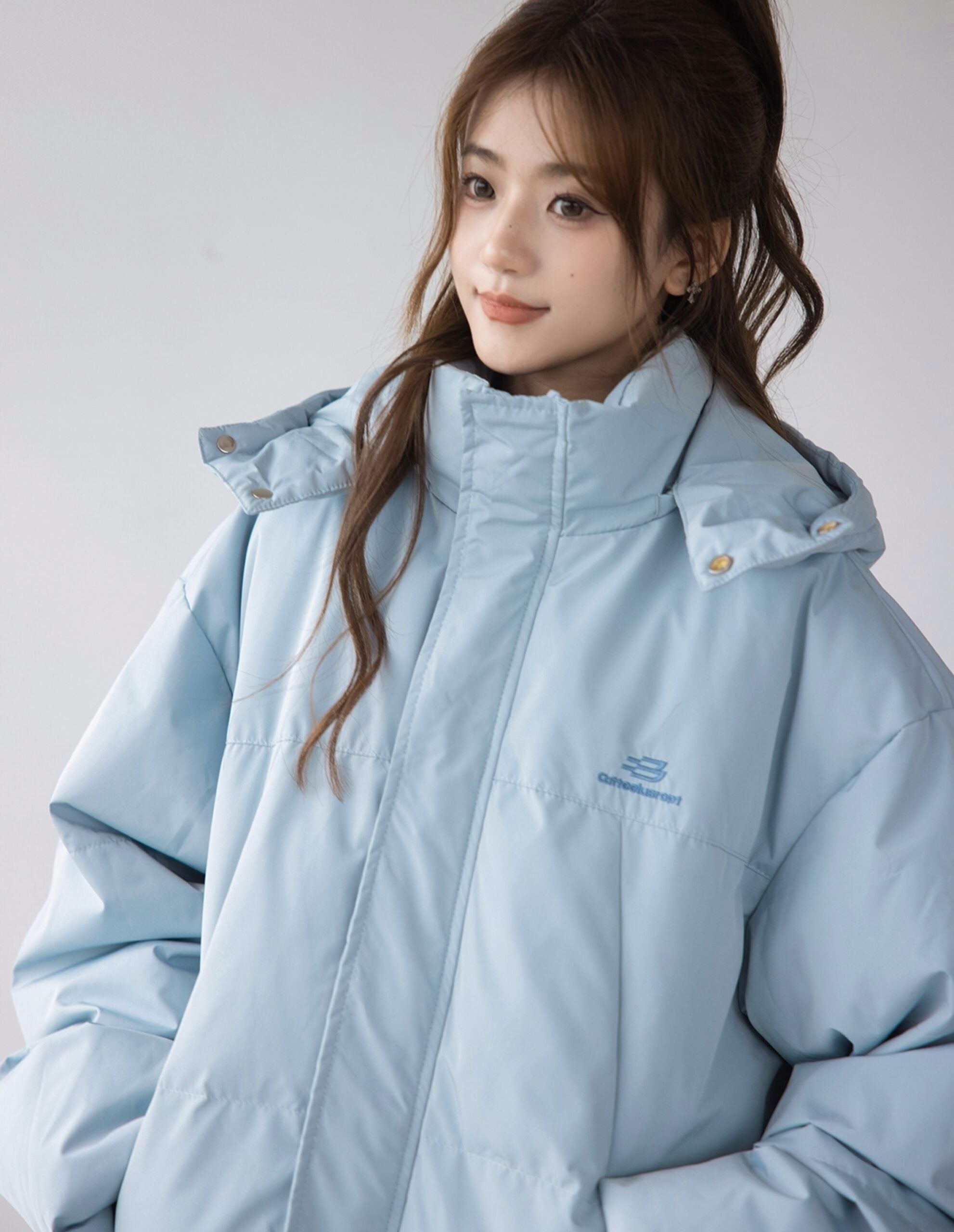 Korean Style Hooded Puffer Jacket Outerwear