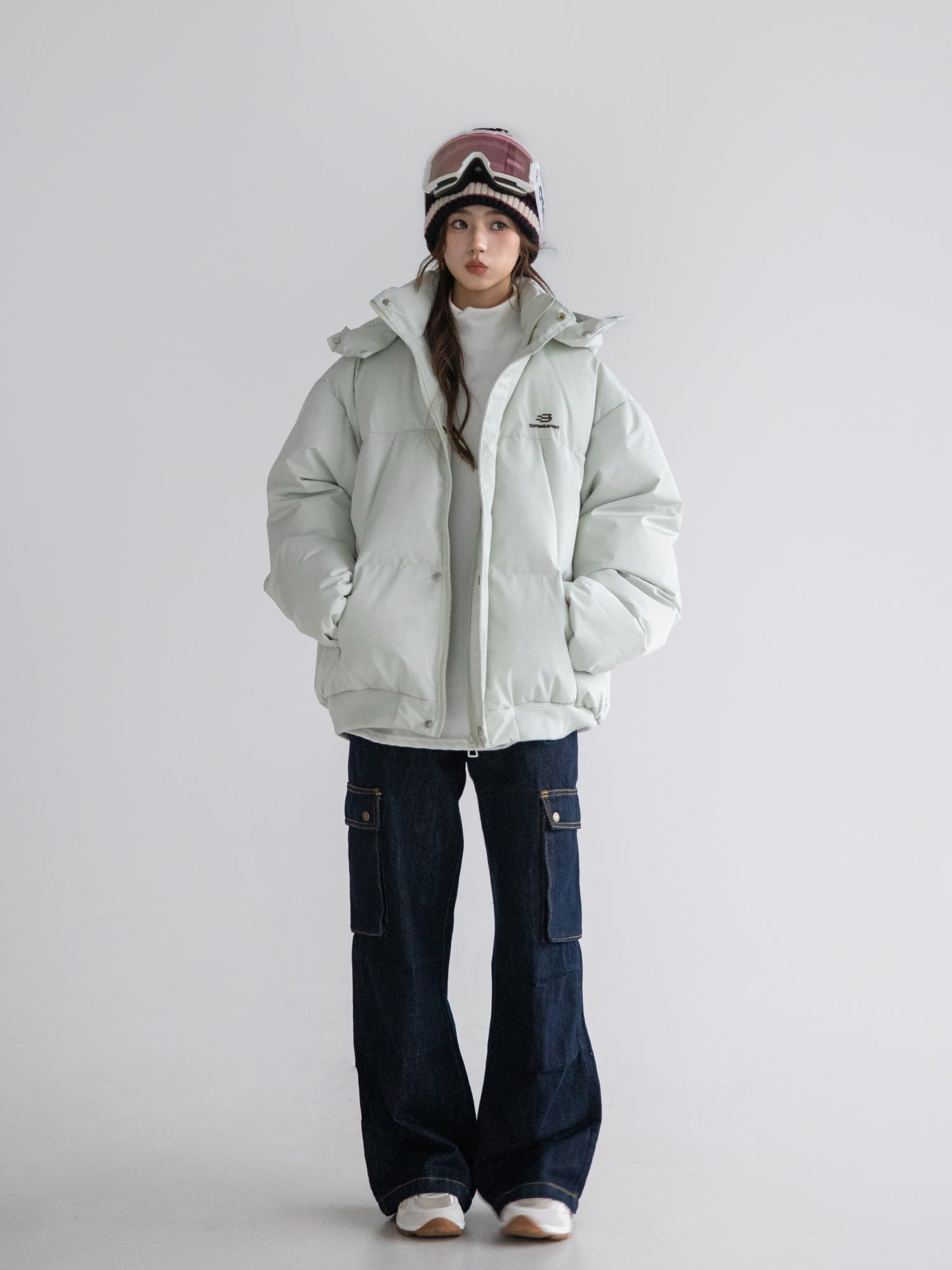 Korean Style Hooded Puffer Jacket Outerwear