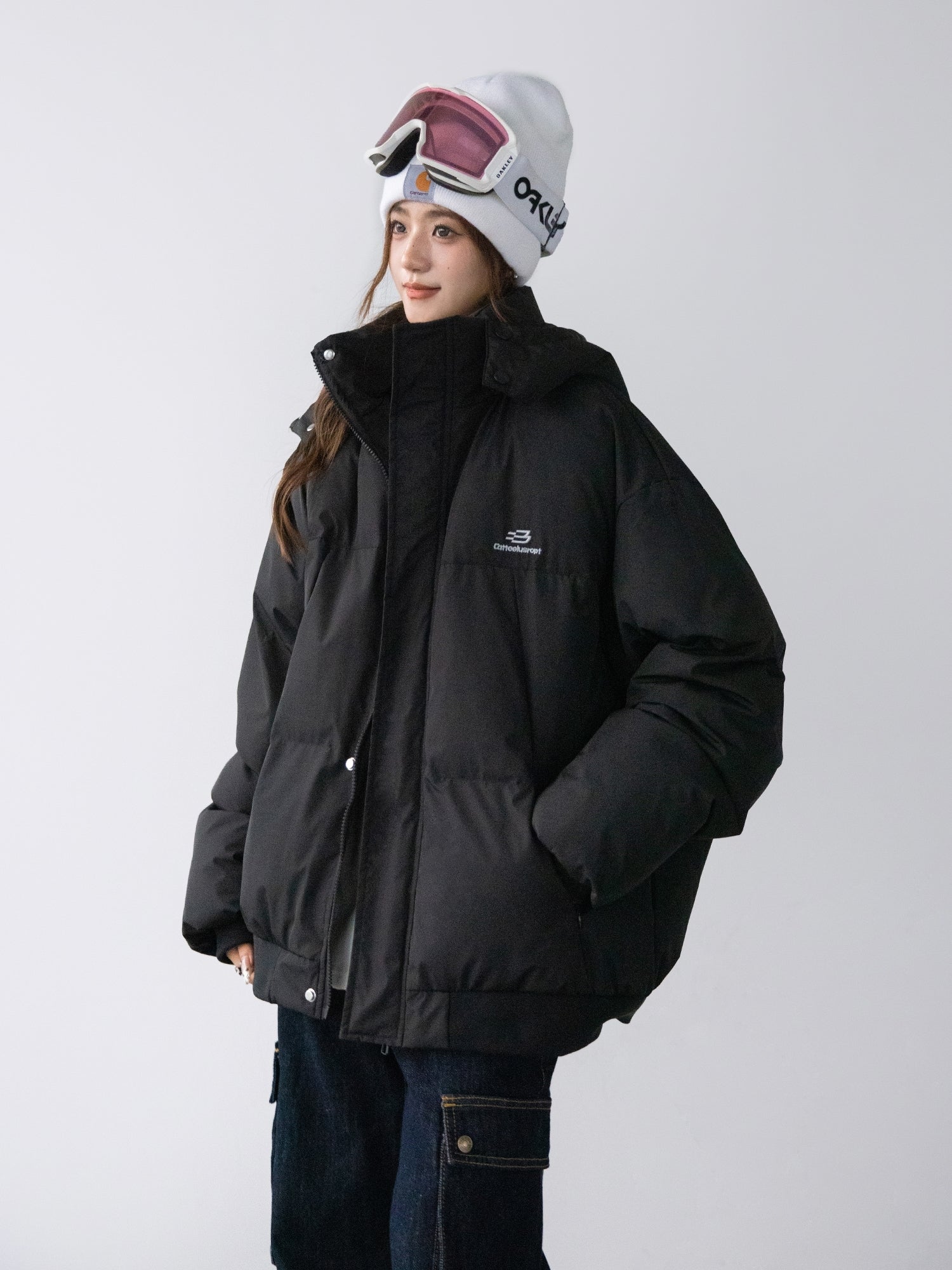 Korean Style Hooded Puffer Jacket Outerwear