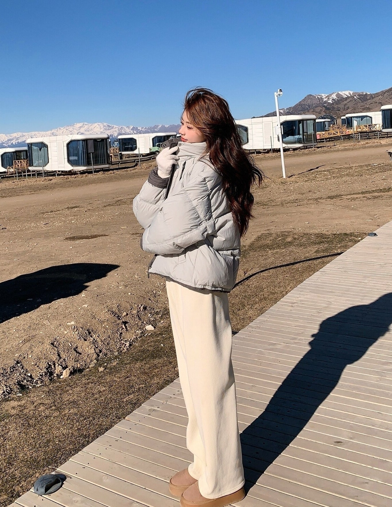 Korean Style Hooded Warm Puffer Jacket