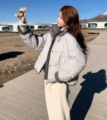 Korean Style Hooded Warm Puffer Jacket