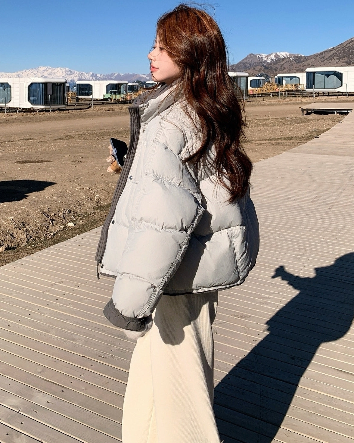 Korean Style Hooded Warm Puffer Jacket