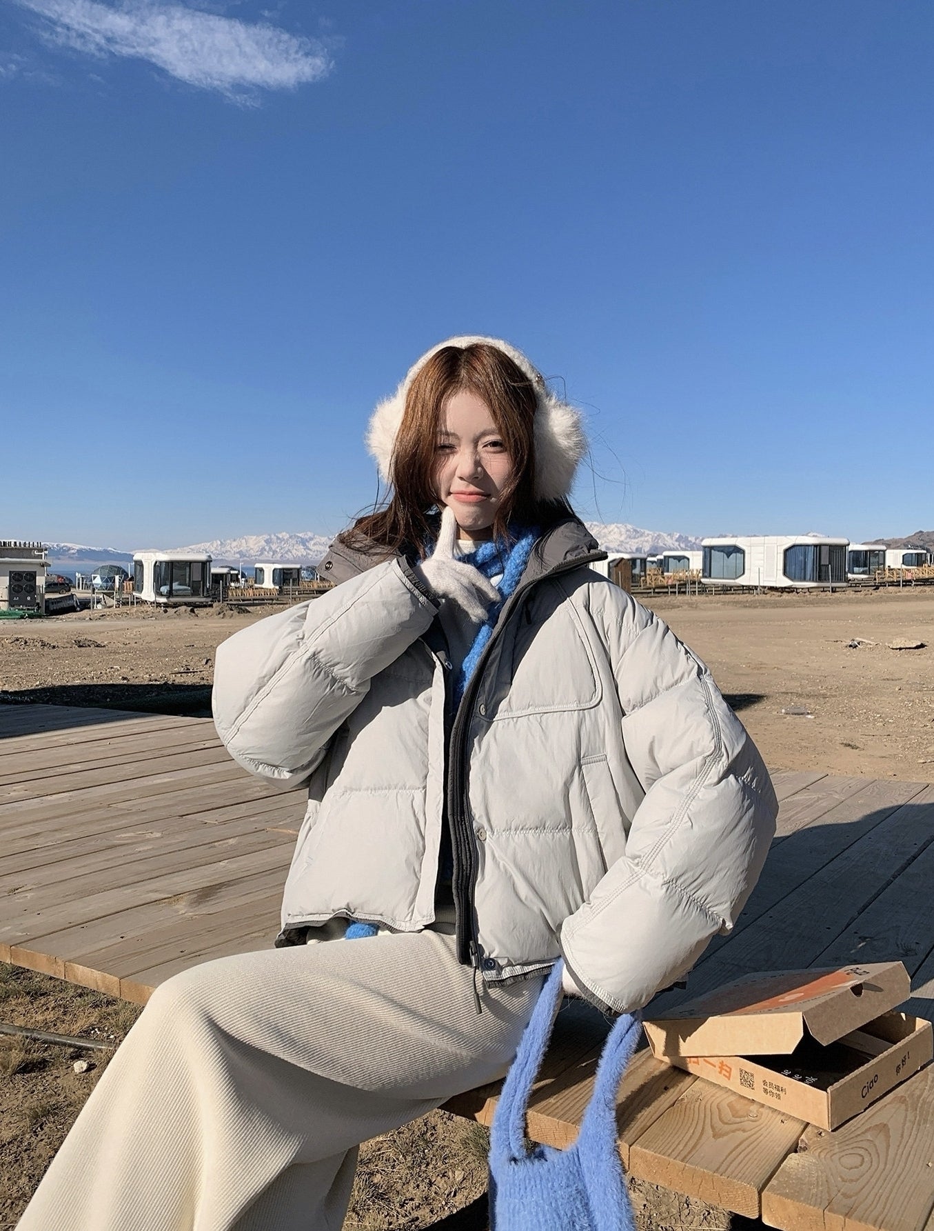 Korean Style Hooded Warm Puffer Jacket