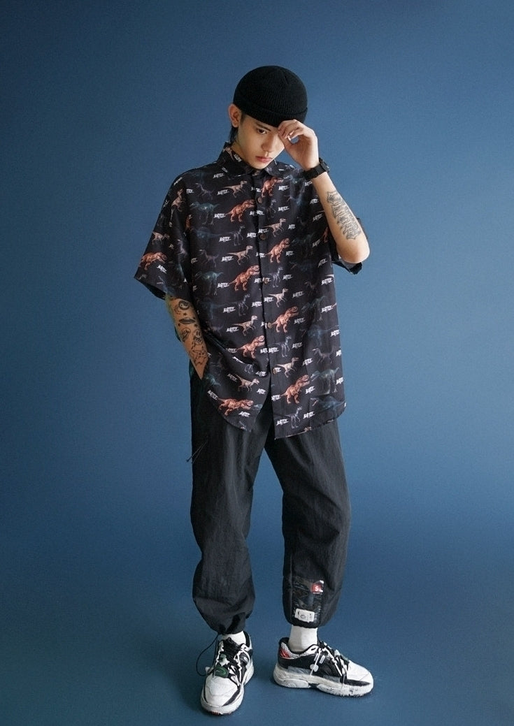 Korean Style Loose Cargo Jogger Pants