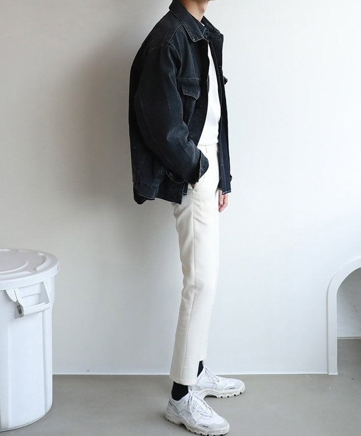 Korean Style Loose Denim Jacket Casual Trendy Outerwear