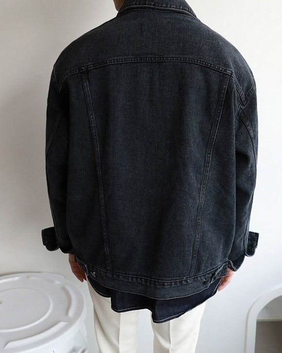 Korean Style Loose Denim Jacket Casual Trendy Outerwear
