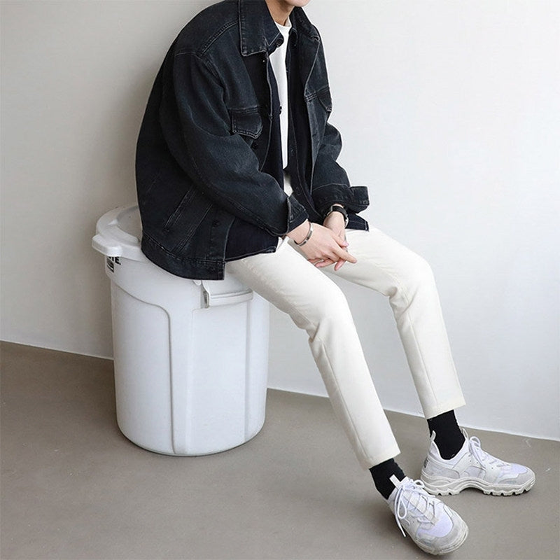 Korean Style Loose Denim Jacket Casual Trendy Outerwear