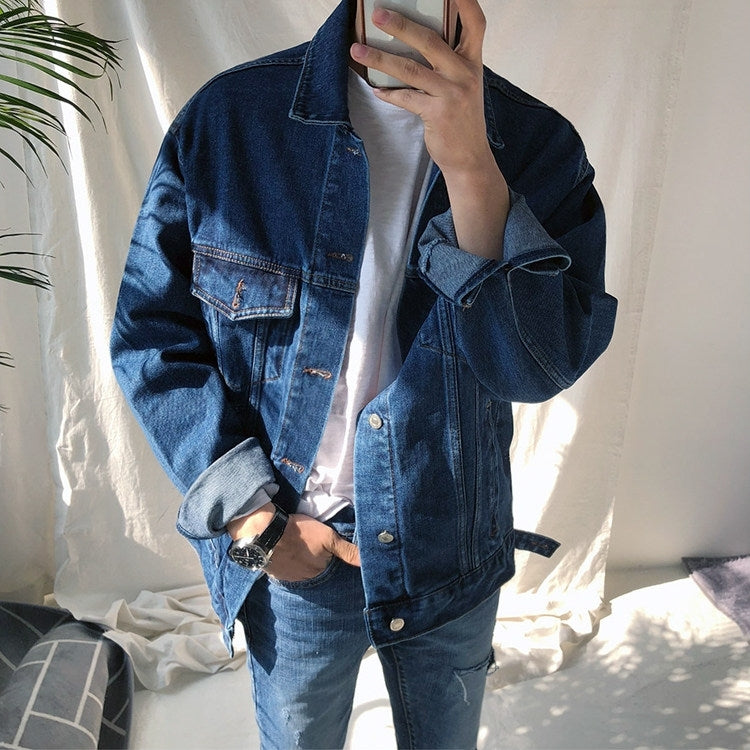Korean Style Loose Denim Jacket Casual Trendy Outerwear