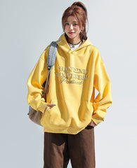 Korean Style Pearl Beaded Hooded Sweatshirt